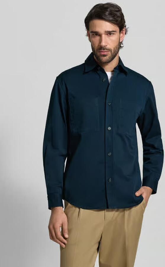 Boss Relaxed Fit overhemdjack van puur katoen model 'H-OWEN-K-2PP-261' - Foto 3