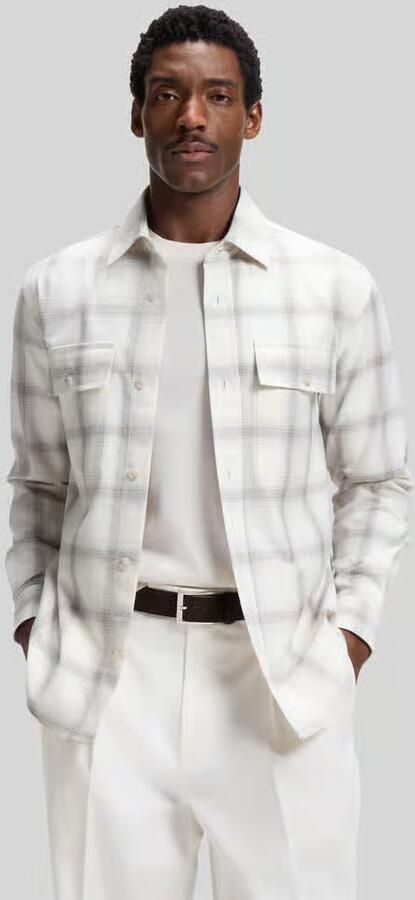 Boss Relaxed fit overhemdjack van wolmix model 'C-OWEN-K-2PP-263' - Foto 3