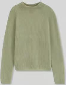 Boss relaxed fit pullover van wolmix met opstaande kraag