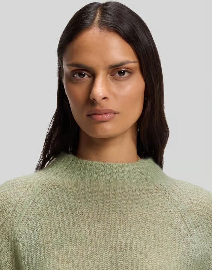 Boss relaxed fit pullover van wolmix met opstaande kraag
