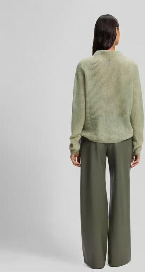 Boss relaxed fit pullover van wolmix met opstaande kraag - Foto 2