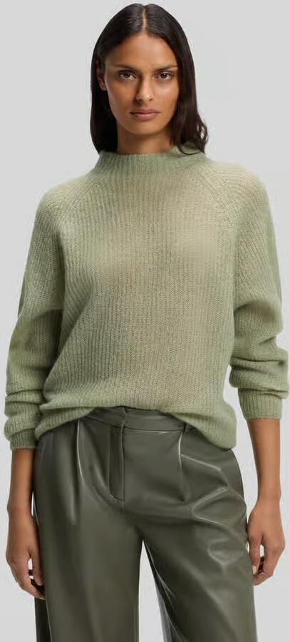 Boss relaxed fit pullover van wolmix met opstaande kraag - Foto 3