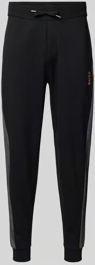 Hugo Boss Katoenen Sweatpants Zwart Bedrukt Logo Black Heren - Foto 6
