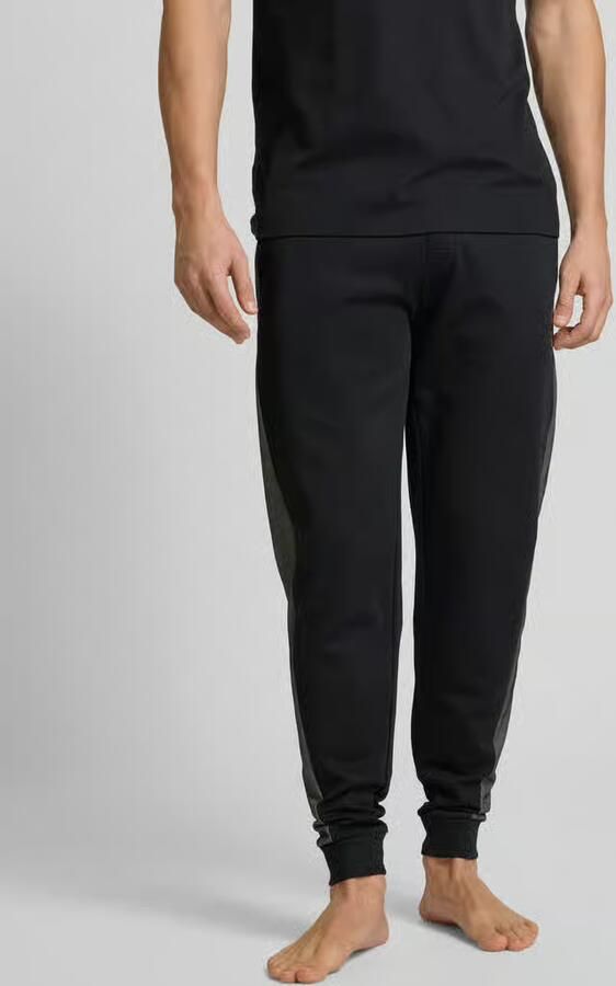 Hugo Boss Katoenen Sweatpants Zwart Bedrukt Logo Black Heren - Foto 6