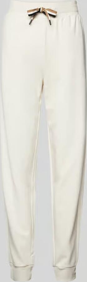 BOSS Relaxbroek CP Stripe_Pants Cuff met contrastkleurige koord