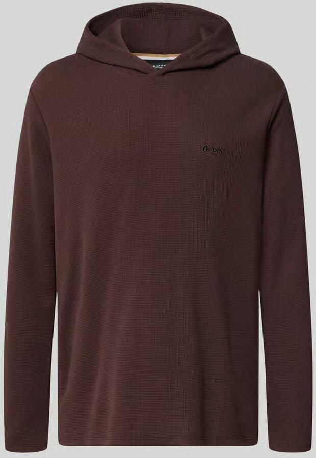 Boss relaxed fit sweatshirt van katoenmix model 'Waffle LS'