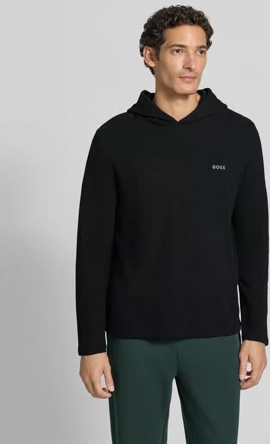 Boss relaxed fit sweatshirt van katoenmix model 'Waffle LS' - Foto 3