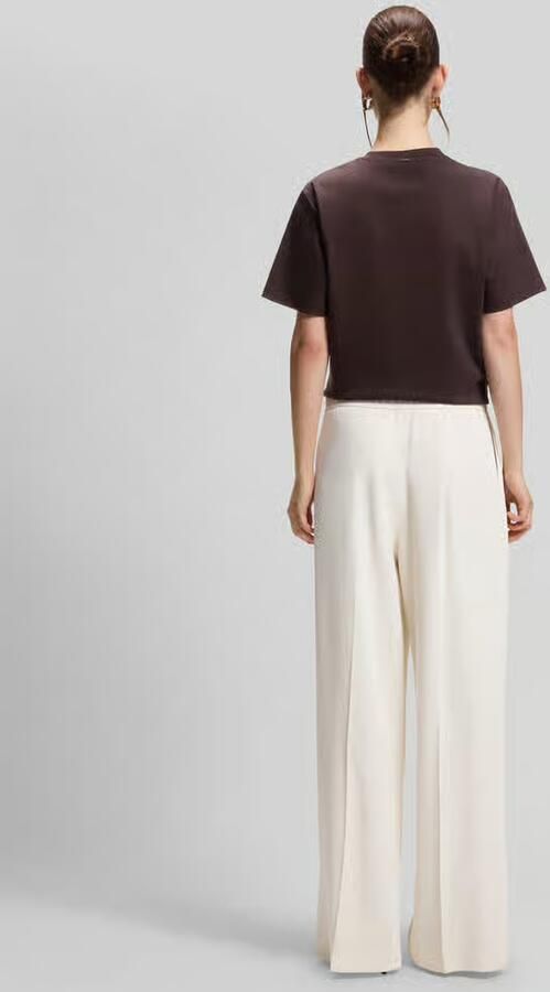 Boss relaxed fit wide leg broek model 'TAJILA' - Foto 3