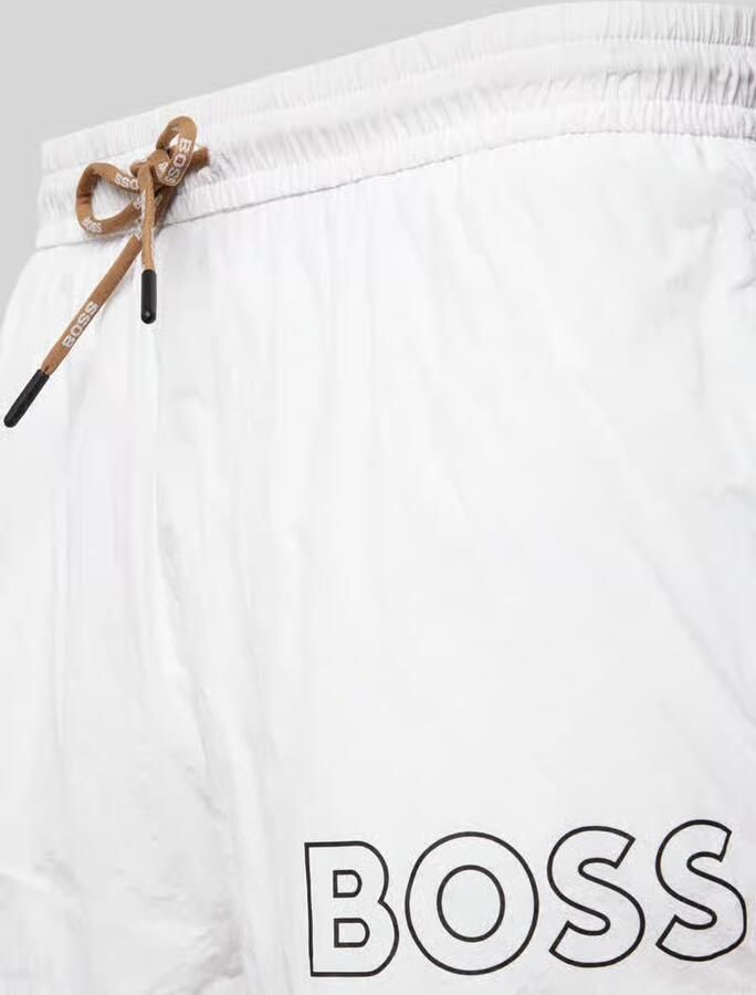 Hugo Boss Wit Polyamide Zwemkleding voor Mannen White Heren
