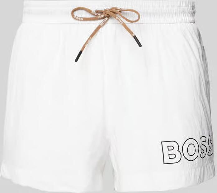 Hugo Boss Wit Polyamide Zwemkleding voor Mannen White Heren - Foto 3