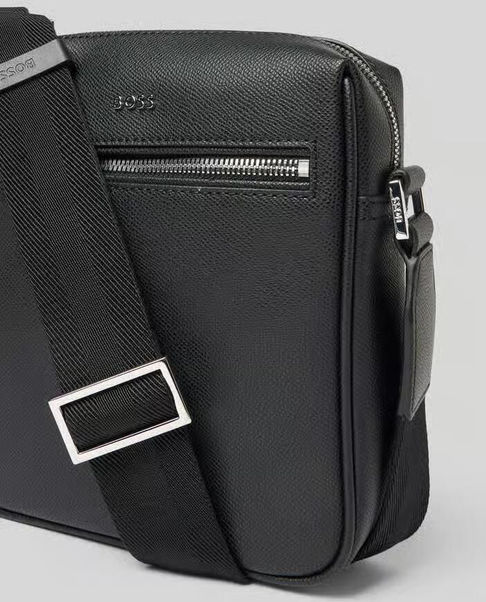Boss Reporter-tas van generfd leer model 'DAXTER_NS zip'