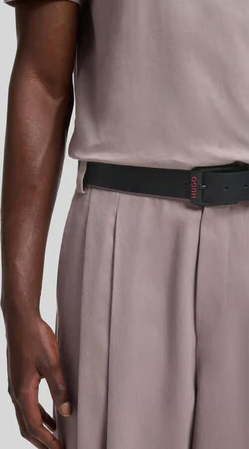 HUGO Leren riem met labeldetail model 'Gelio' - Foto 2
