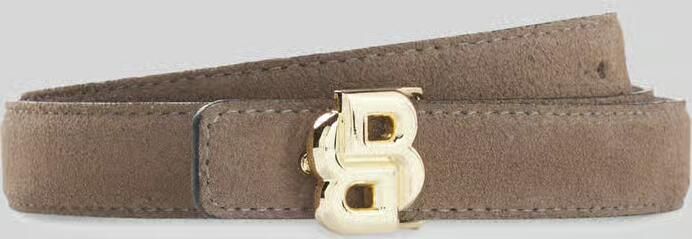 Boss Riem van echt leer met labeldetail