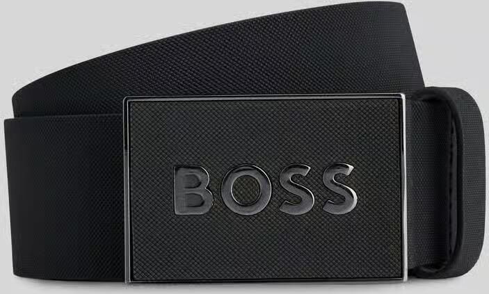 Boss Leren riem met labeldetail model 'ICON'