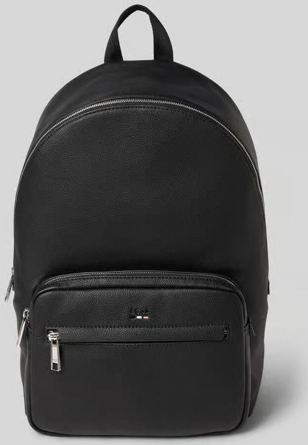 Hugo Boss Zwarte Rits Rugzak Mannen Tassen Black Heren