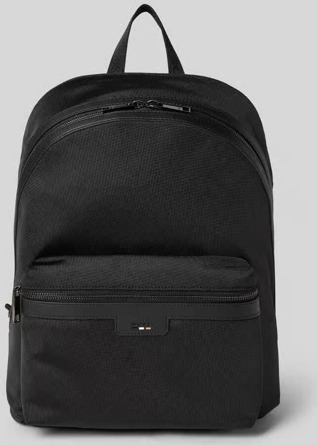 Hugo Boss Gestructureerde Zwarte Rugzak met Kenmerkende Details Black Heren - Foto 5