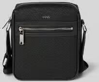 Boss schoudertas met logo-applicatie