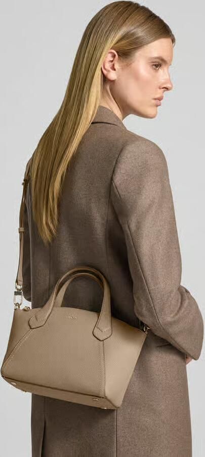 Boss Schoudertas van echt rundleer model 'Lenah'