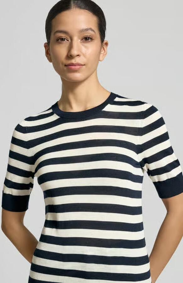 Boss shaped fit gebreide pullover van zuivere scheerwol model 'Farbella' - Foto 3