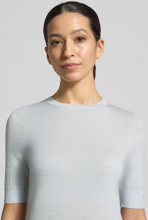 Boss shaped fit gebreide pullover van zuivere scheerwol model 'Farbella'