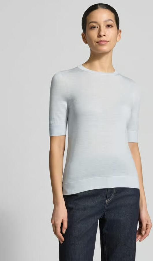 Boss shaped fit gebreide pullover van zuivere scheerwol model 'Farbella' - Foto 3