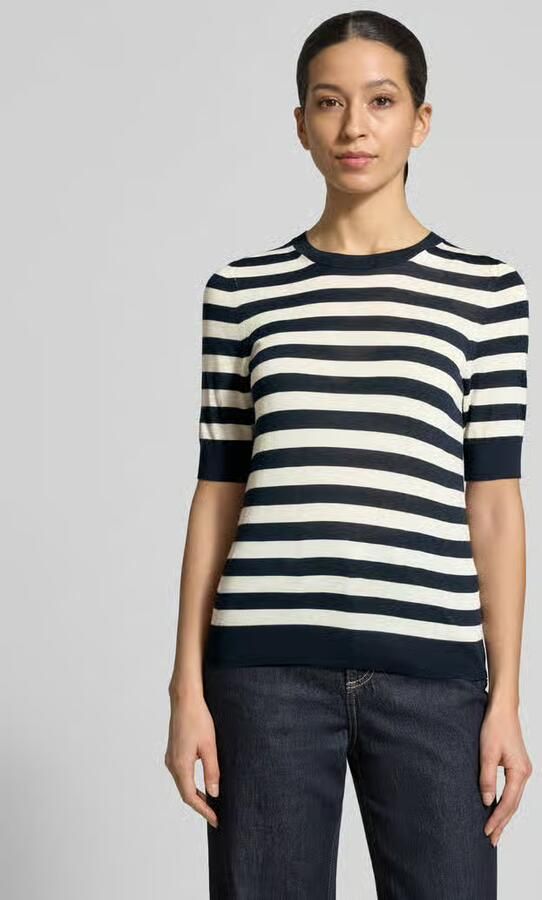 Boss shaped fit gebreide pullover van zuivere scheerwol model 'Farbella' - Foto 3