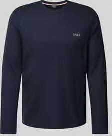 Boss Waffle Long Sleeve T-Shirt Blauw- Heren Blauw - Foto 2