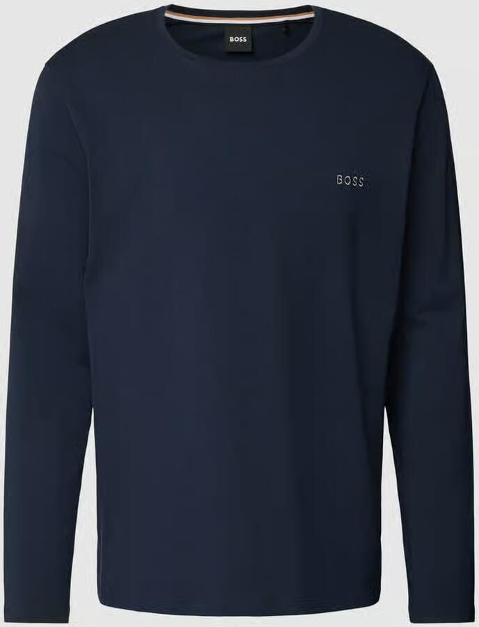 BOSS Shirt met lange mouwen Mix&Match LS-Shirt R met -borduursel op de borst