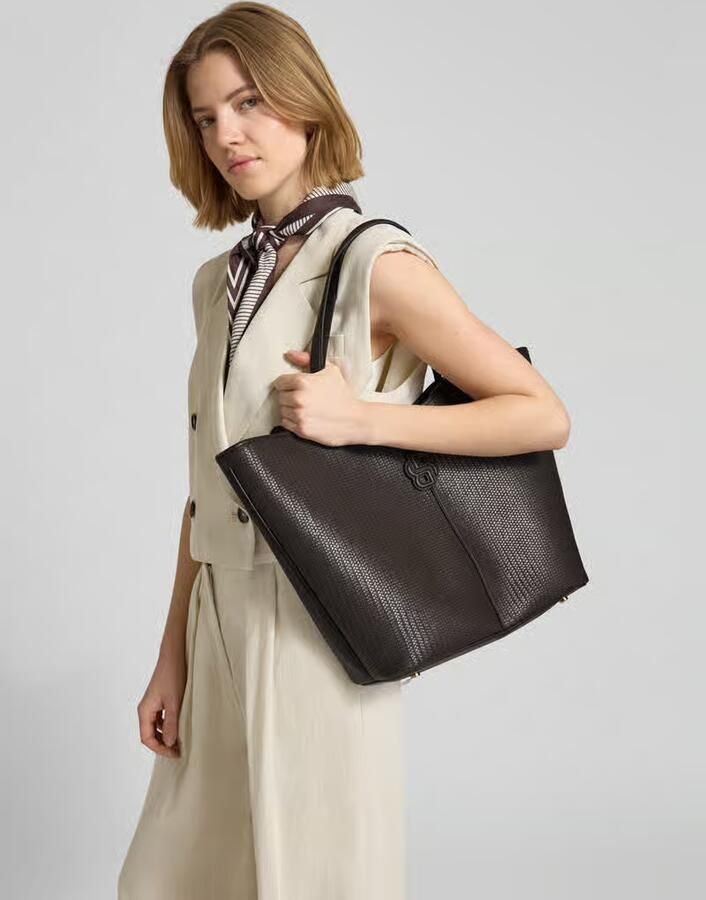 Boss shopper met labelapplicatie model 'ANETT' - Foto 2