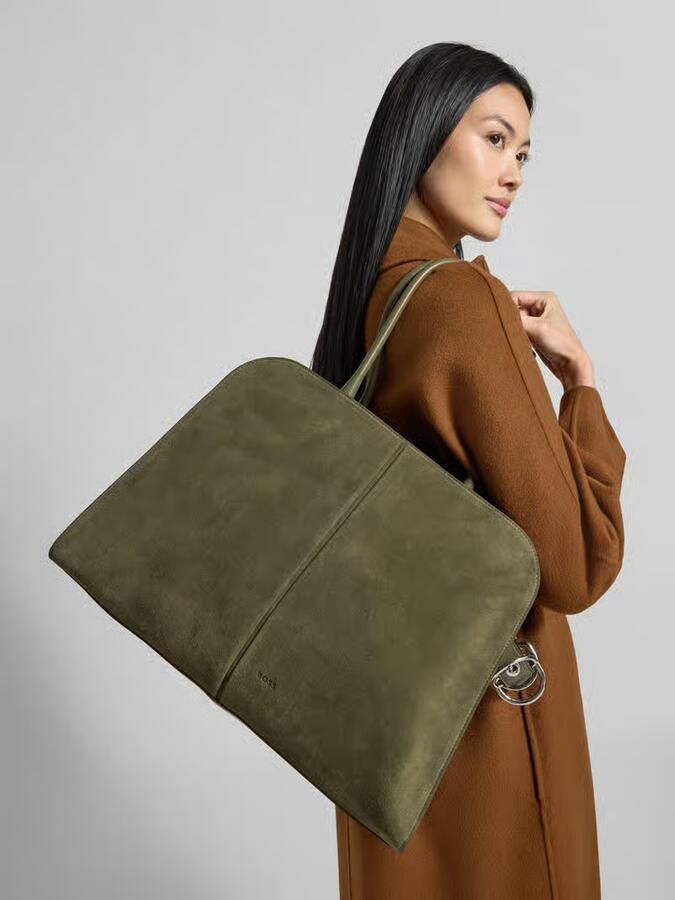 Boss shopper met leergehalte model 'Clarice Tote SU' - Foto 3