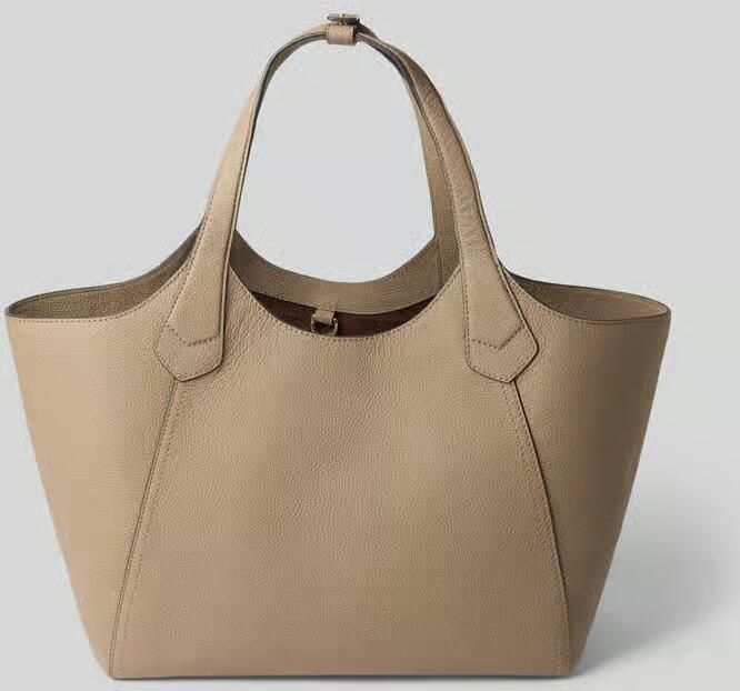 Boss shopper van echt leer met labeldetail - Foto 2