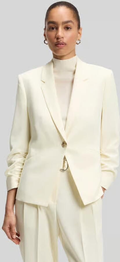 Boss slim fit blazer met geplooide mouwen model 'Jia16' - Foto 3