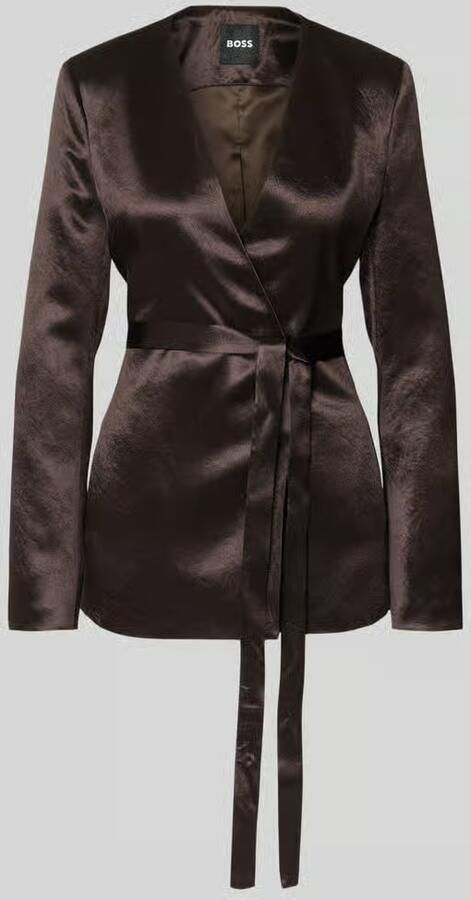 Boss slim fit blazer met strikceintuur - Foto 2