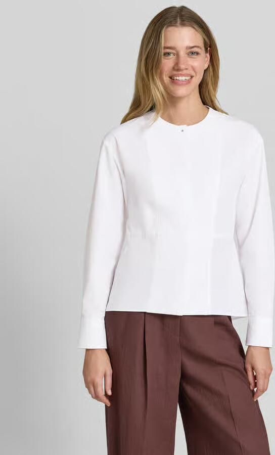Boss slim fit blouse met lange mouwen van puur katoen model 'BEPLUM' - Foto 2