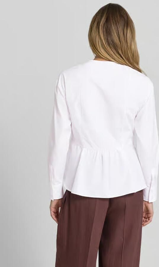 Boss slim fit blouse met lange mouwen van puur katoen model 'BEPLUM' - Foto 3