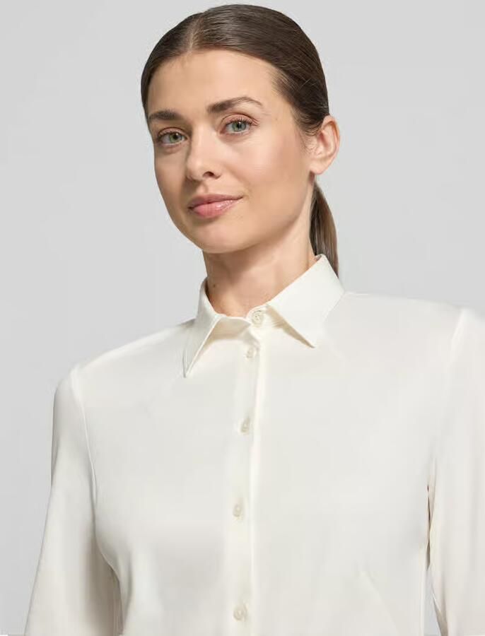 Boss slim fit blouse met lange mouwen van puur katoen model 'BRONTA_TUESDAY'