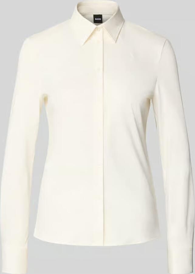 Boss slim fit blouse met lange mouwen van puur katoen model 'BRONTA_TUESDAY' - Foto 2