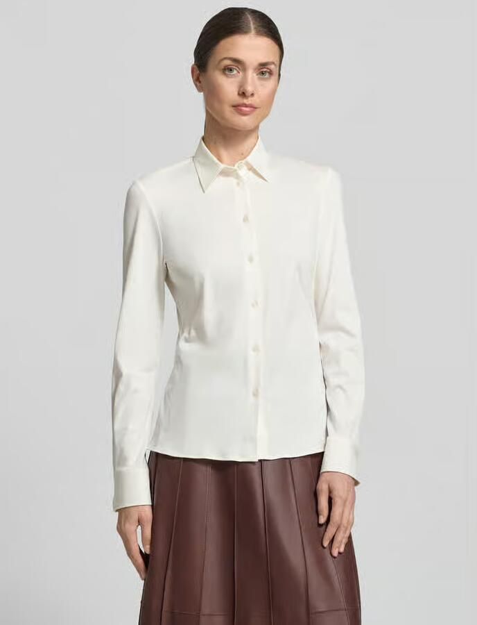 Boss slim fit blouse met lange mouwen van puur katoen model 'BRONTA_TUESDAY' - Foto 3