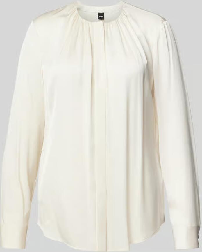 Boss Slim fit blouse van een zijdemix model 'Banorah'