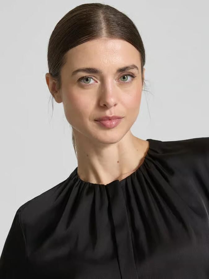 Boss Slim fit blouse van een zijdemix model 'Banorah' - Foto 2