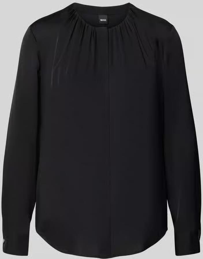 Boss Slim fit blouse van een zijdemix model 'Banorah'