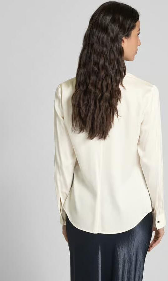 Boss Slim fit blouse van een zijdemix model 'Banorah' - Foto 2