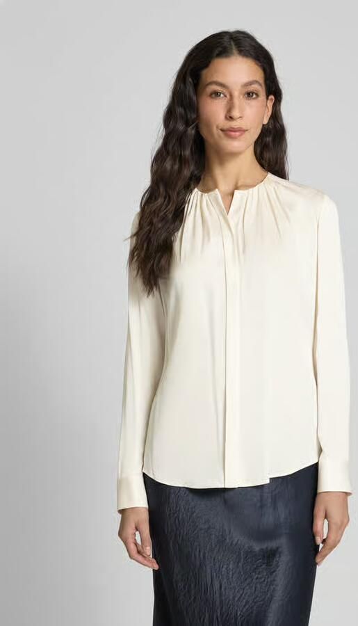 Boss Slim fit blouse van een zijdemix model 'Banorah' - Foto 3
