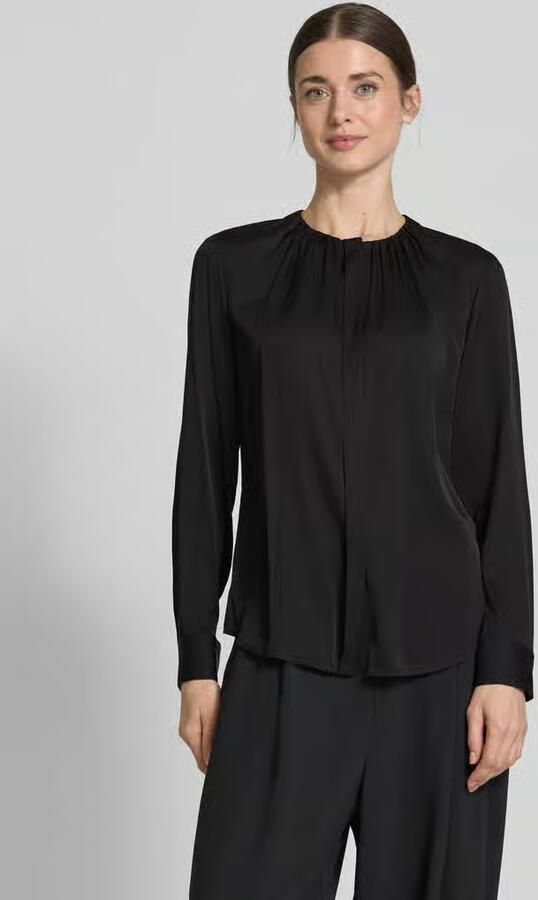 Boss Slim fit blouse van een zijdemix model 'Banorah' - Foto 2