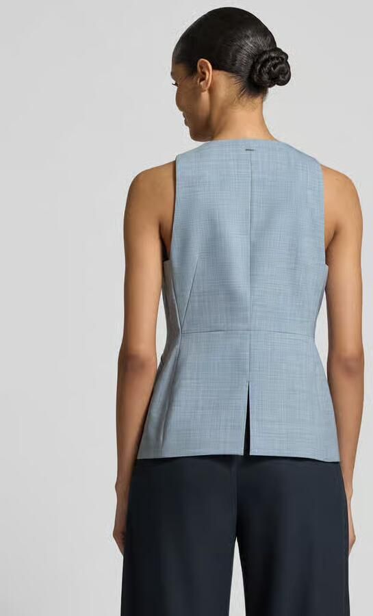 Boss Slim fit bodywarmer van scheerwolmix model 'JULERAN'