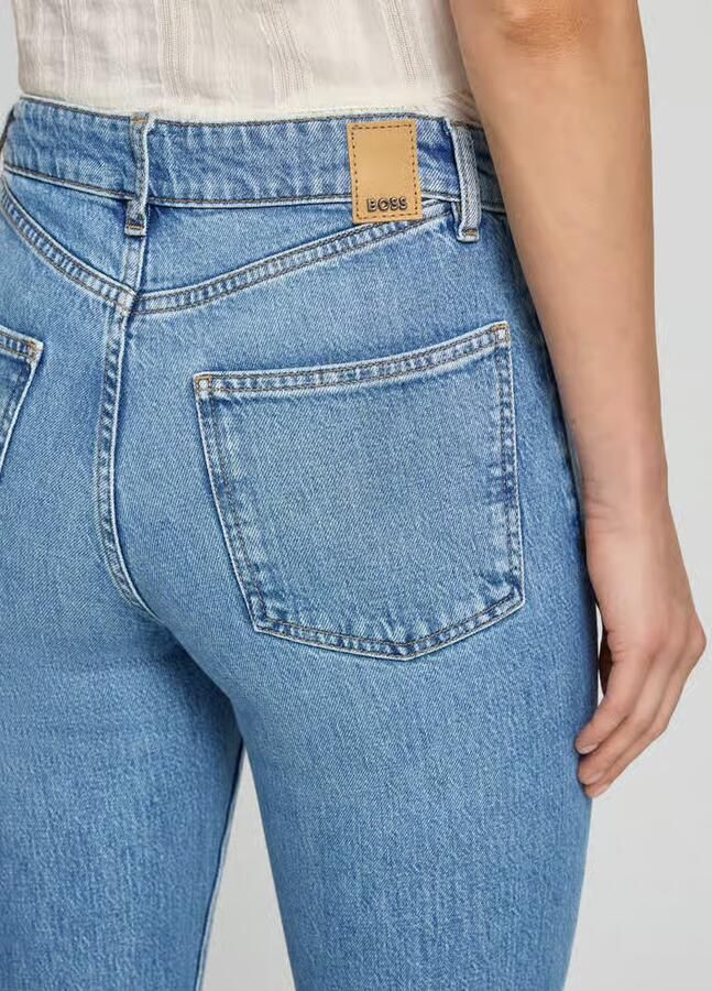 Boss slim fit bootcut-jeans van katoenmix model 'PARKWAY-STR'