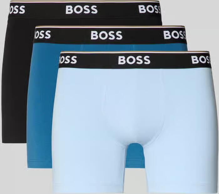 Boss Slim fit boxershorts van katoenmix in set van 3 model 'POWER' - Foto 3