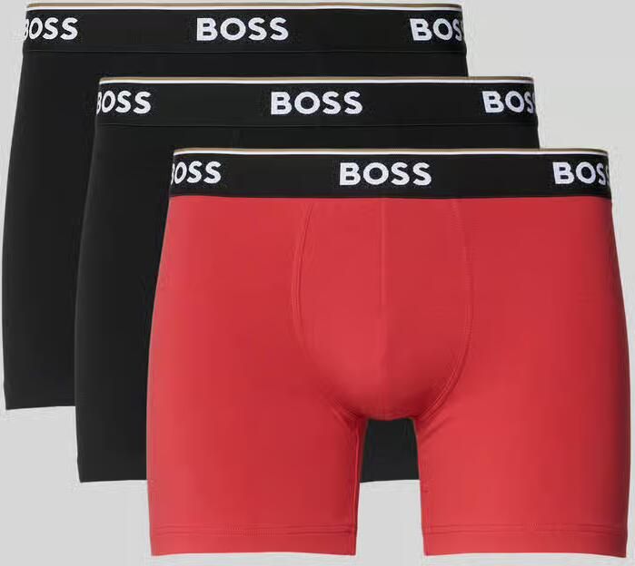 Boss Slim fit boxershorts van katoenmix in set van 3 model 'POWER' - Foto 2