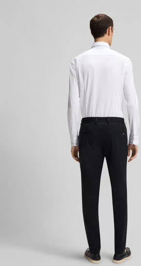 Boss Slim fit broek met stretch model 'GENIUS' - Foto 3