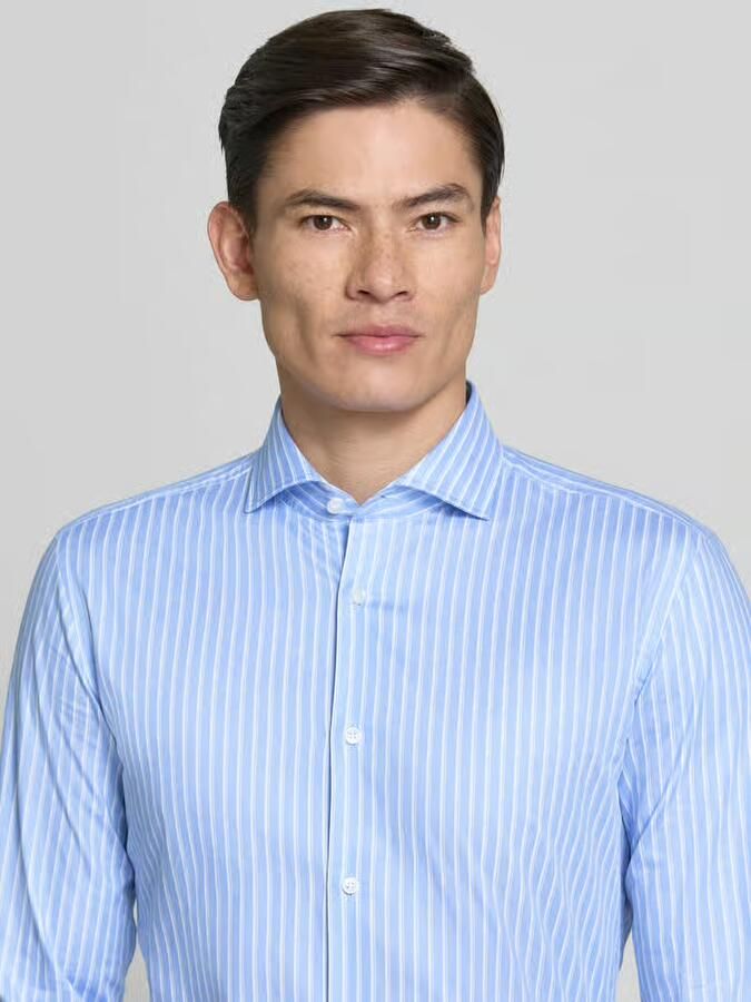 Boss Slim fit businesshemd van katoenmix model 'HANK-SP-C1'